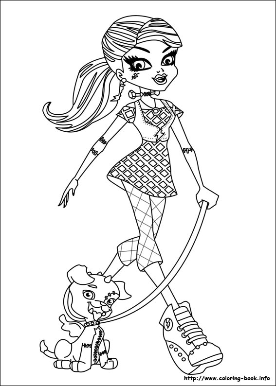 567x794 Monster High Coloring Picture Frankie Stein Coloring Pages