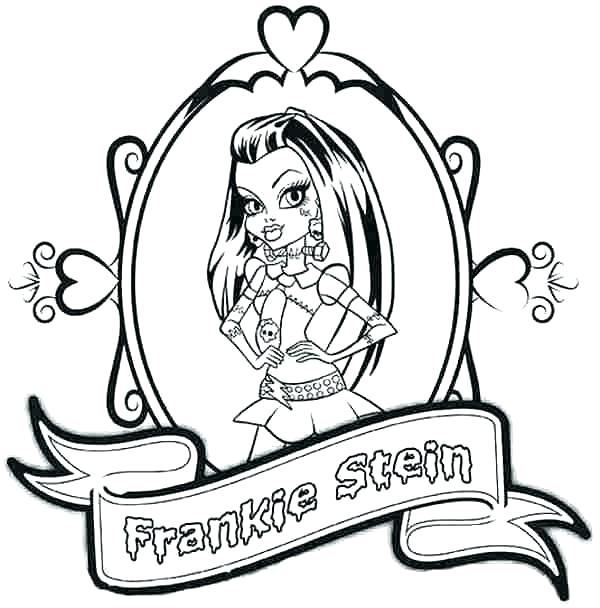 600x608 Monster High Frankie Stein Coloring Pages