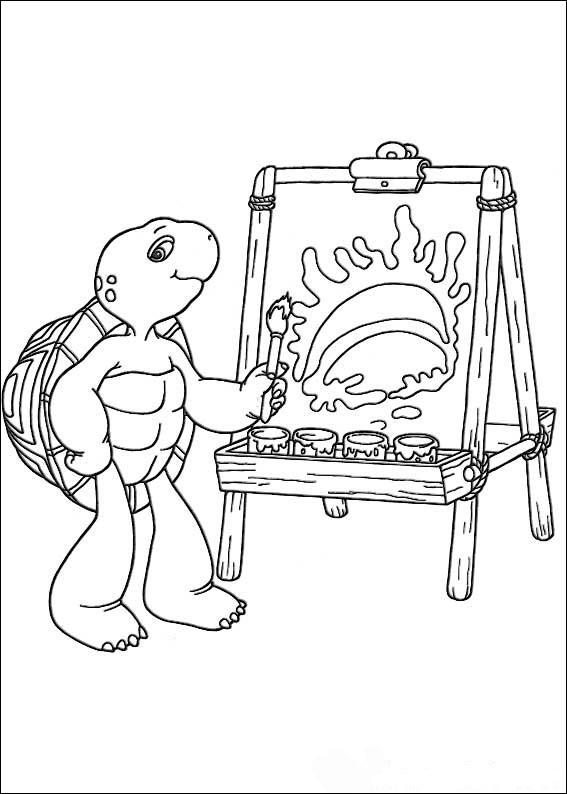 567x794 Franklin The Turtle Coloring Page 46