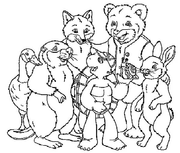 600x508 Picture Of Franklin The Turtle And His Friends Coloring Pages