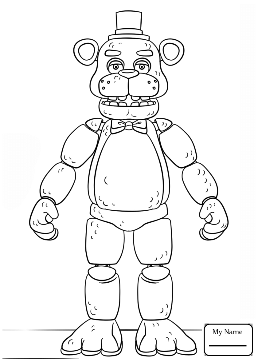 840x1177 Fnaf Golden Freddy Coloring Pages To Print For Kids 2018
