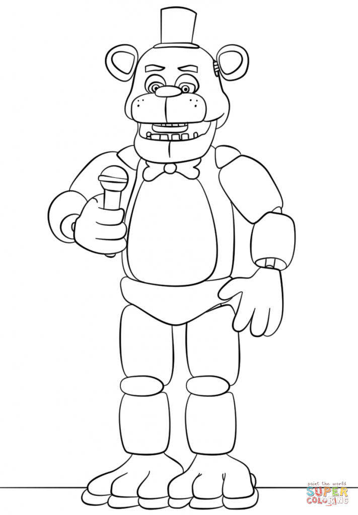 711x1024 Freddy Fazbear Coloring Page