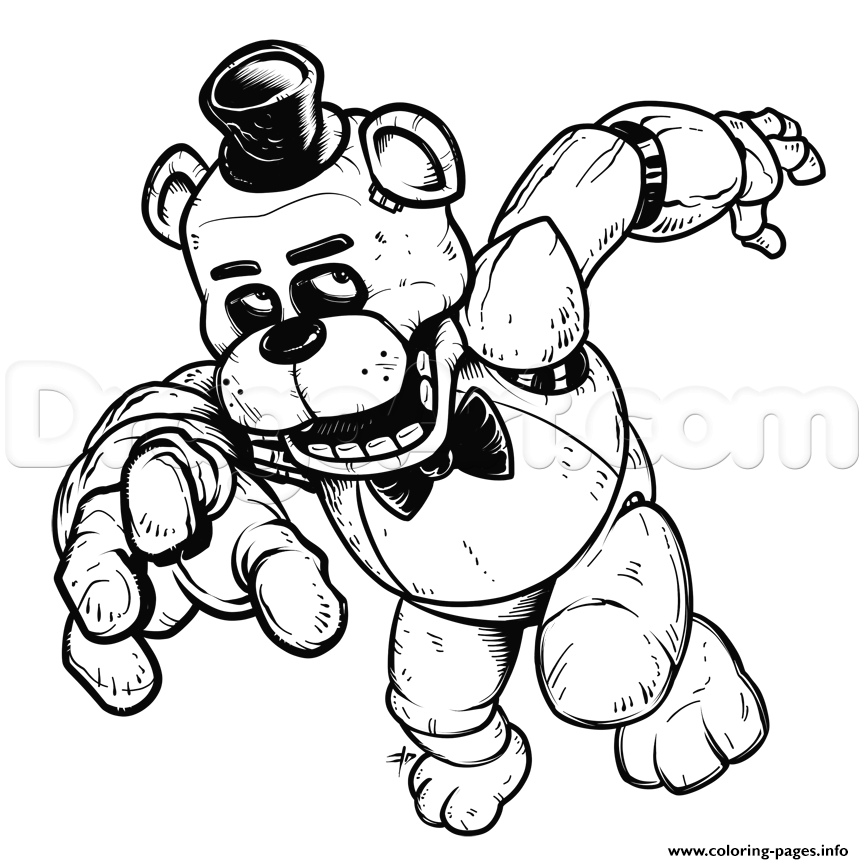 864x864 Freddy Five Nights At Freddys Fnaf Coloring Pages Printable