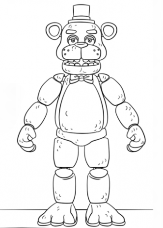 332x465 Freddy Fazbear Coloring Page Free Printable Coloring Pages