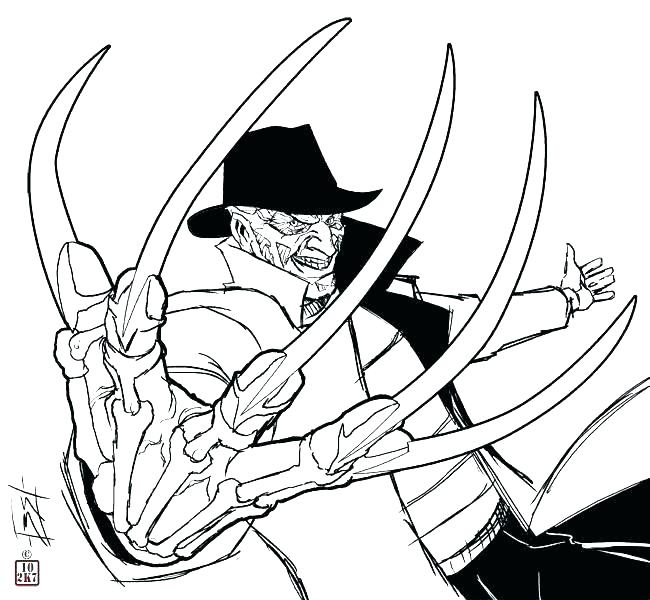 650x600 Freddy Krueger Coloring Pages Also Coloring Pages Coloring Page