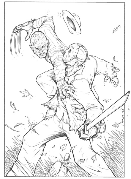 441x600 Freddy Vs Jason Pencils By Tpollockjr
