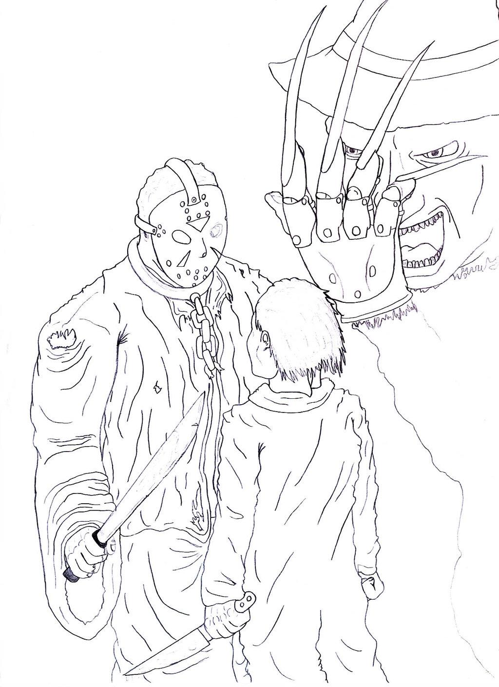 1024x1409 Freddy Vs. Jason Round 2 By Deadhunterkd