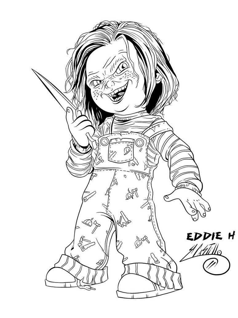 774x1032 Chucky Doll Coloring Pages Printable Coloring Pages Pyrography