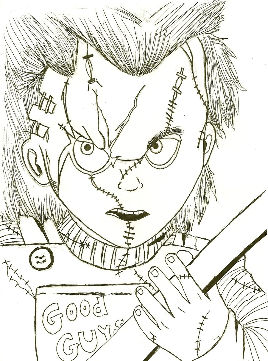 900x1213 Chucky Doll Coloring Pages On Outstanding Doll Coloring Pages