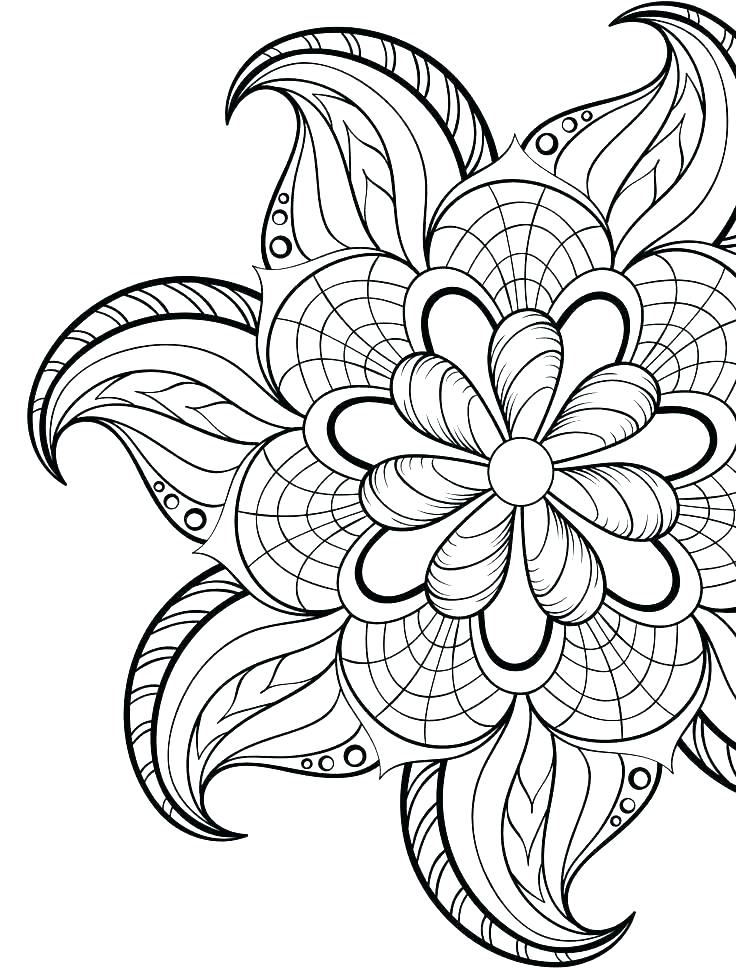736x971 Abstract Coloring Sheets