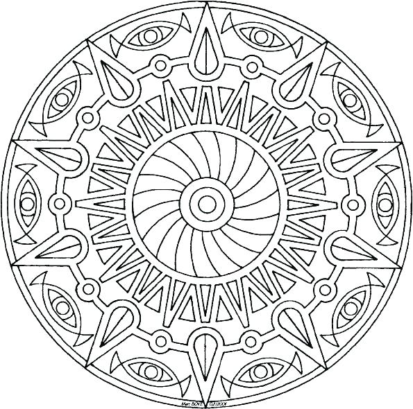 595x590 Abstract Coloring Pages For Kids Free Abstract Animal Coloring