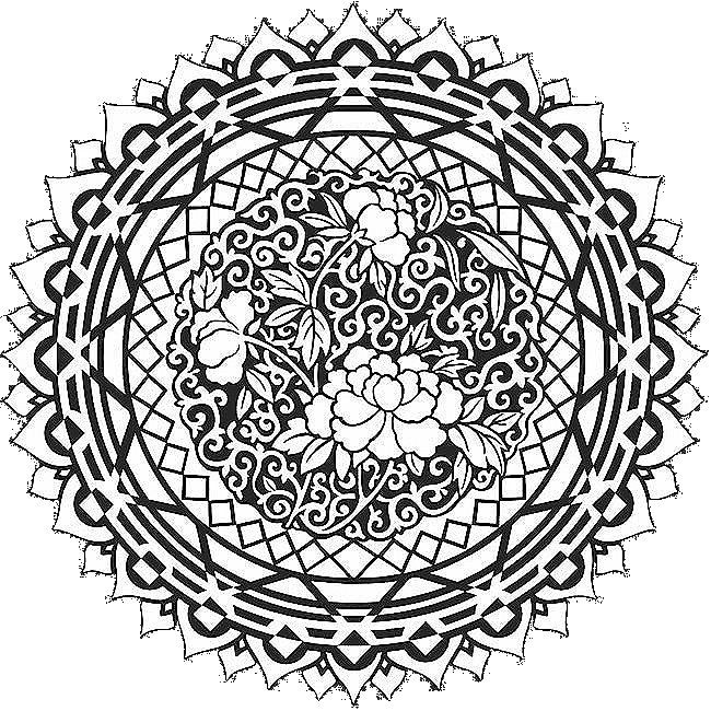 650x650 Mandala Abstract Art Coloring Pages Printable Pattern Pictures