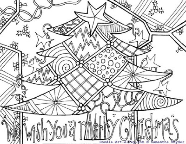 639x497 Christmas Adult Coloring Pages 538369