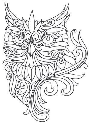 Free Adult Owl Coloring Pages