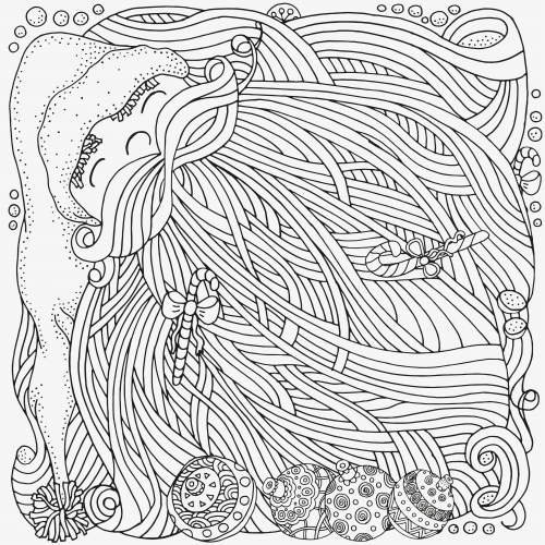 500x500 Advanced Christmas Coloring Page 19