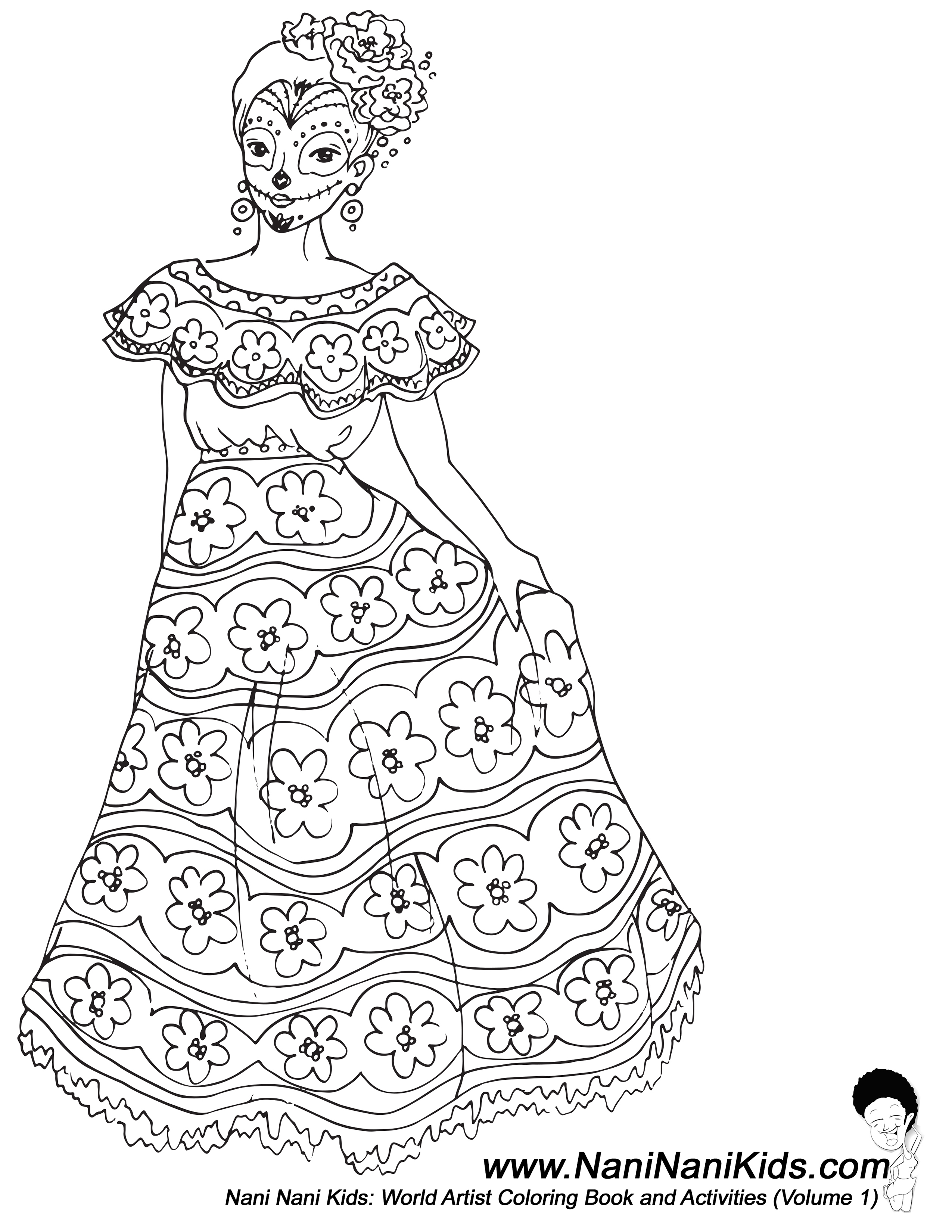 2550x3300 Adorable African American Coloring Pages 31