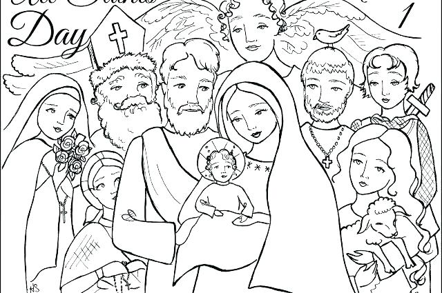 640x425 All Saints Day Coloring Page All Saints Day Coloring Pages Saints