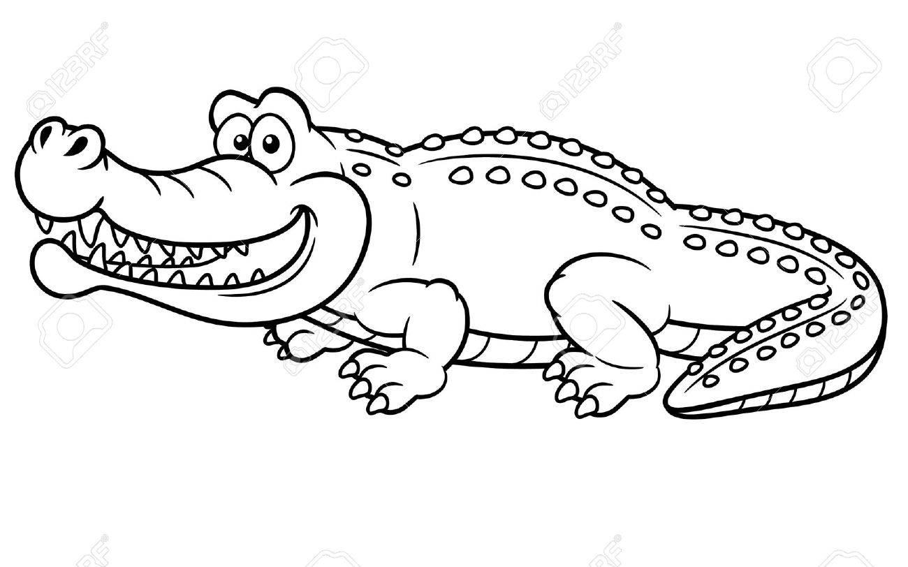 1300x812 Magic American Alligator Coloring Page Drawing
