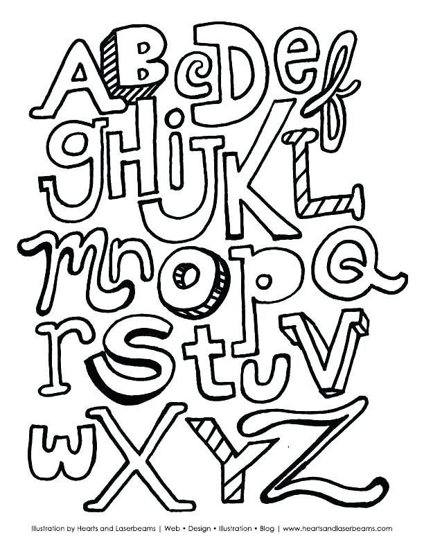 612x792 Alphabet Coloring Pages Double Bubble Letters Coloring Pages Free