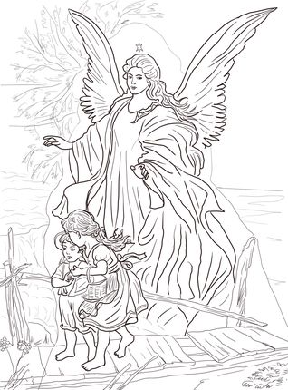 Free Angel Coloring Pages For Adults