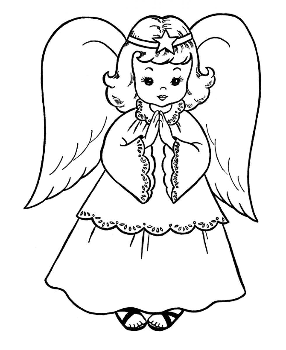 980x1200 Astonishing Printable Angel Coloring For Kids Page Adult Fish
