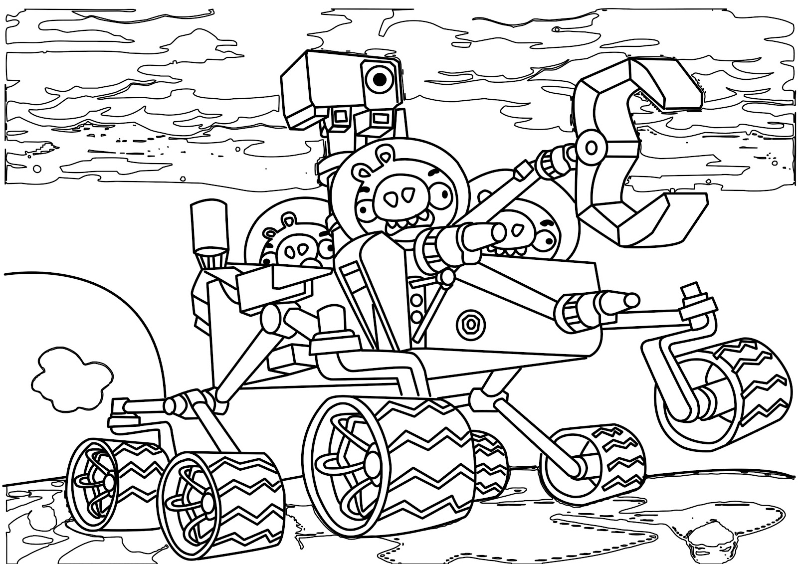 1600x1131 Edge Angry Birds Bad Piggies Coloring Pages Aka Pigs Page Free