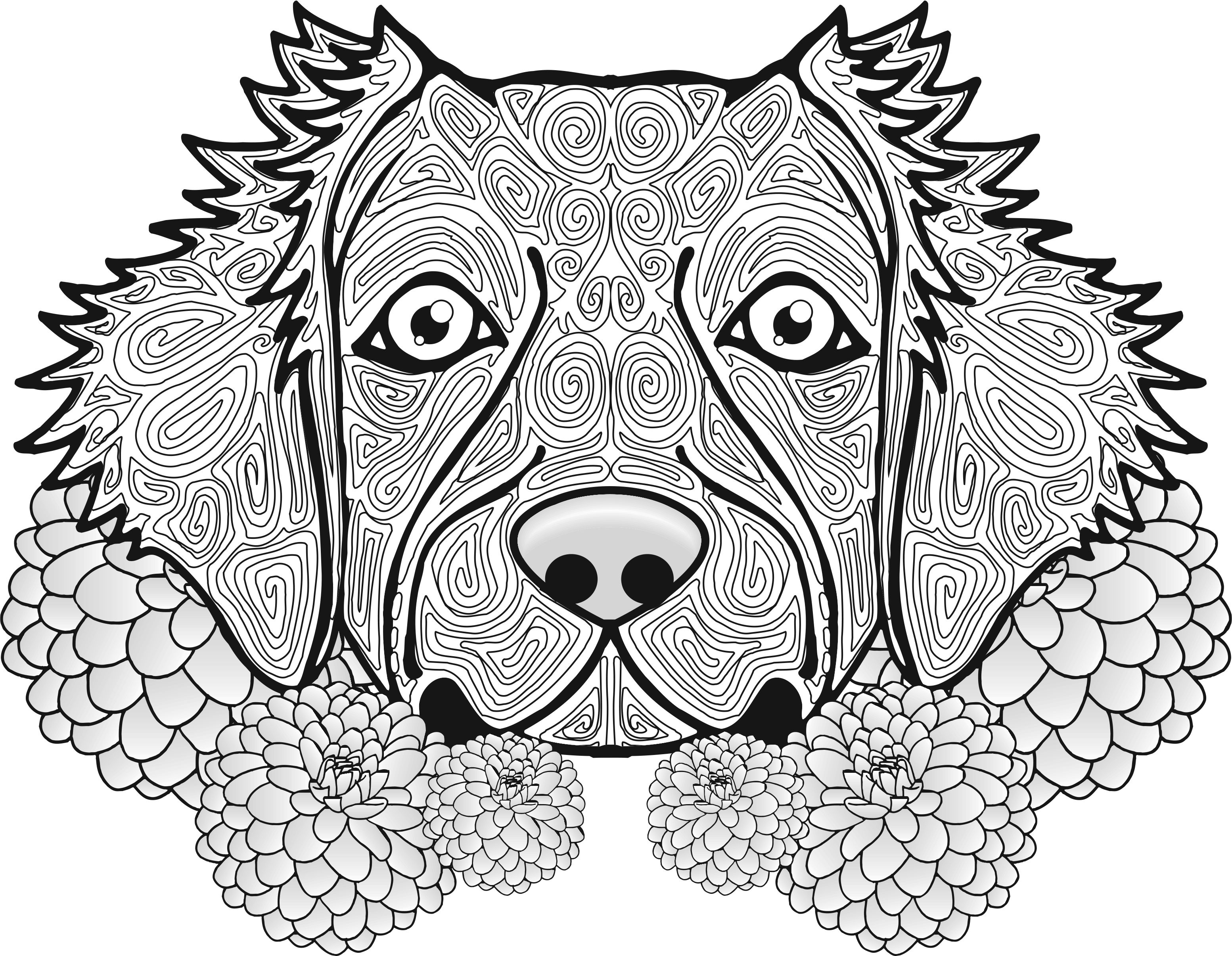 3107x2411 Best Of Dog Mandala Coloring Pages Collection Printable Coloring