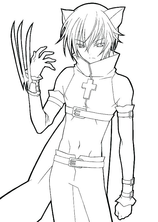 550x771 Cool Anime Coloring Pages With Anime Coloring Pages For Kids