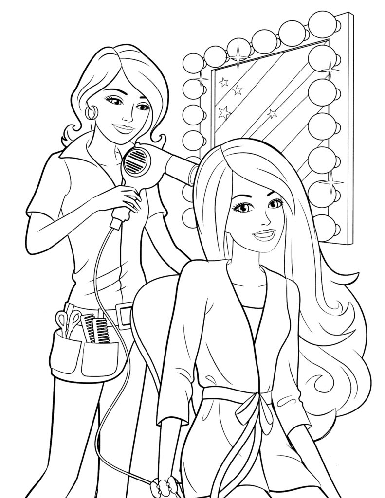 791x1024 Barbie Color Pages With Drawn Coloring Page Pencil And In New