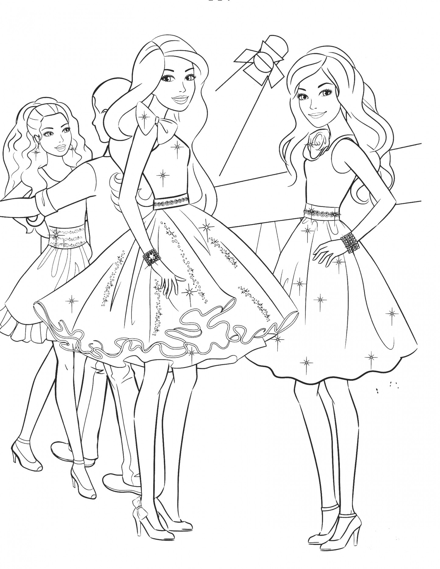 1445x1870 Free Barbie Coloring Pages Simple Online Printable Mermaid Print
