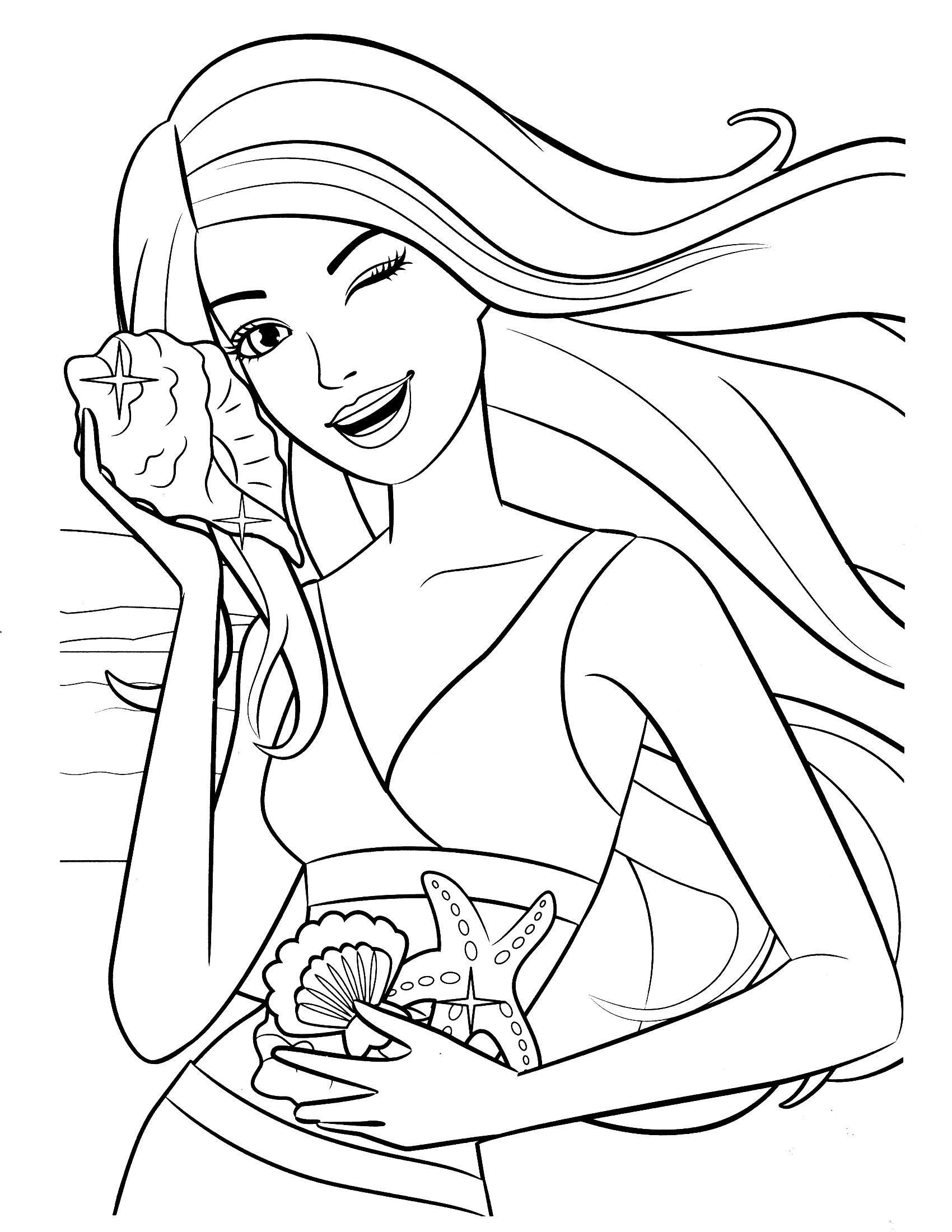 1700x2200 Barbie Coloring Pages Free Download For Kids