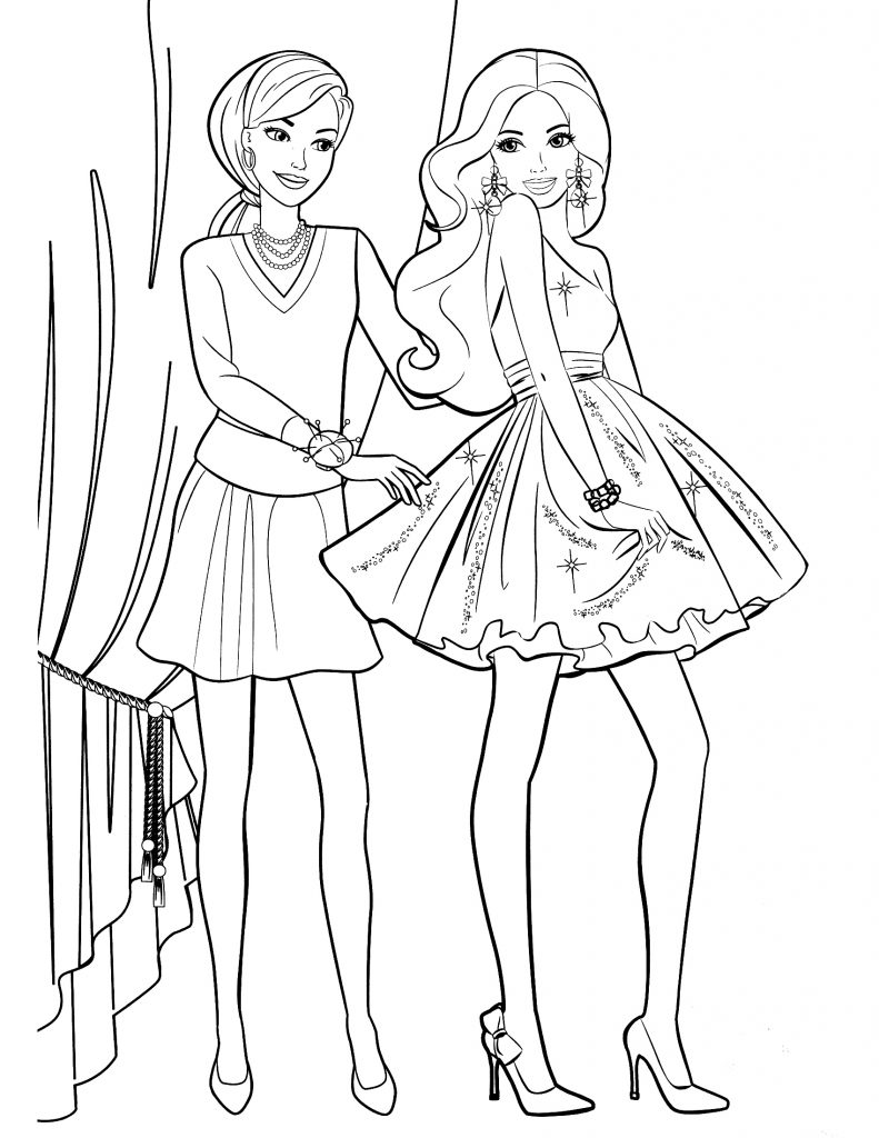 791x1024 Barbie Coloring Pages Free Games Ballerina Sheets To Print Online
