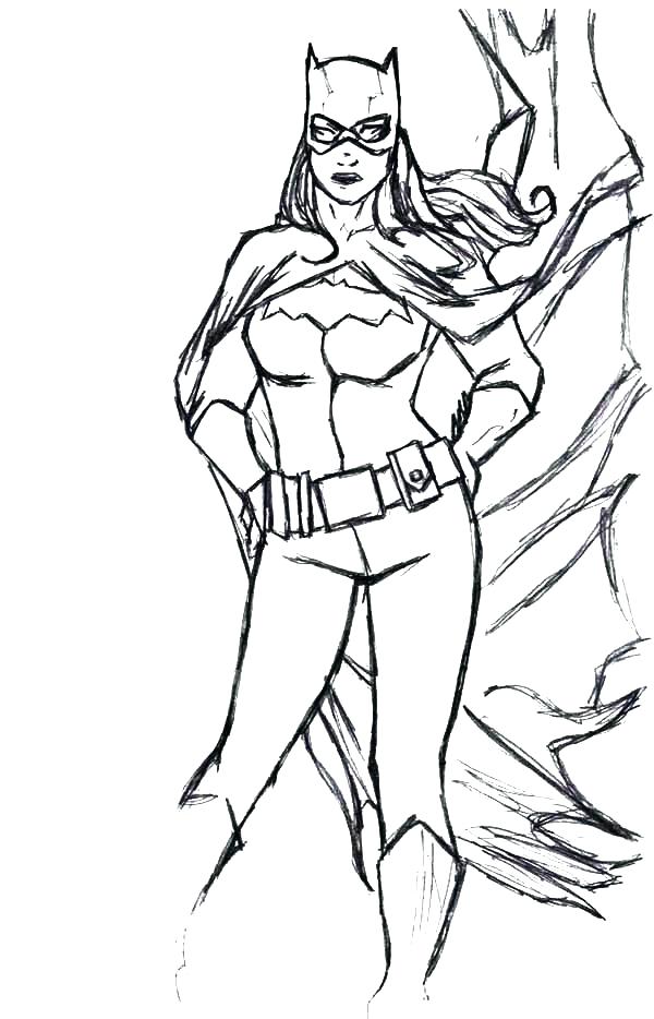 600x934 Batgirl Coloring Pages For Kids Printable 0 Colouring 12846