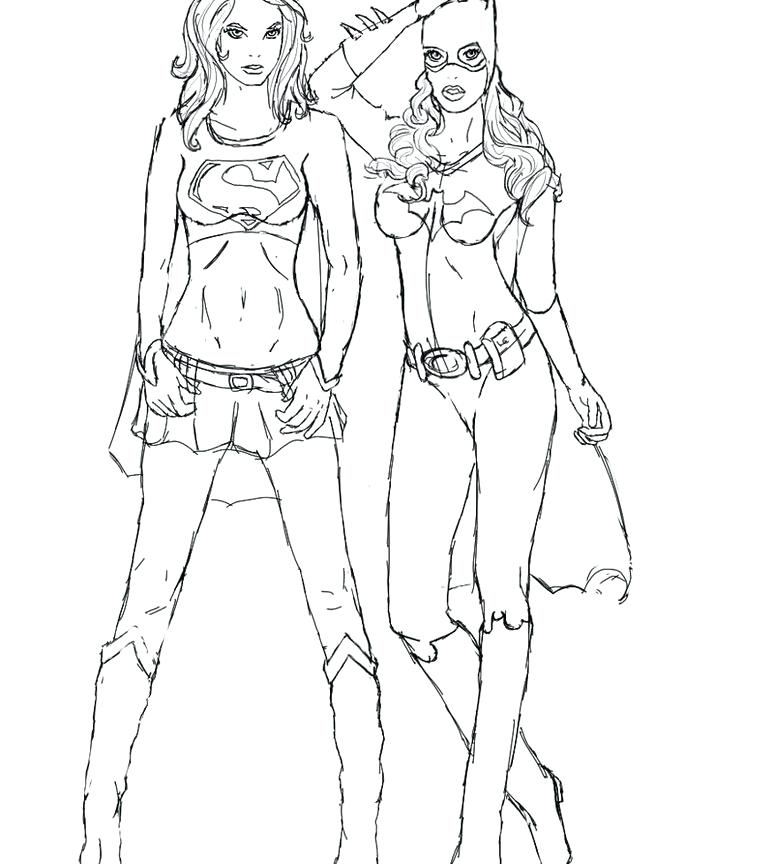 774x864 Batgirl Coloring Page And Coloring Pages Free Printable Cartoons