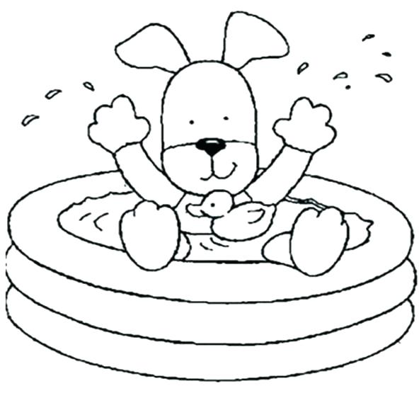 592x562 Free Beach Coloring Pages