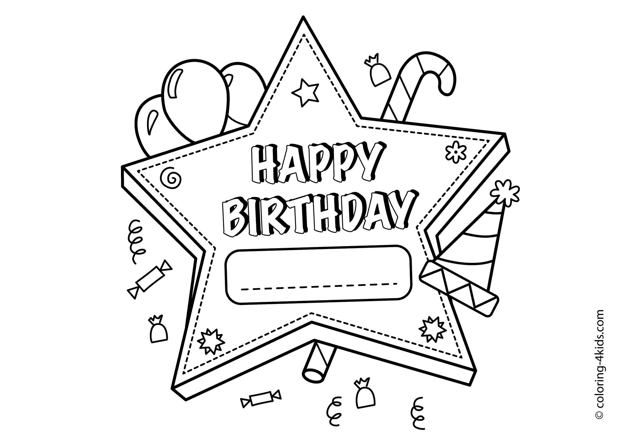 Free Birthday Coloring Pages