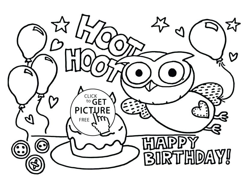 827x609 Birthday Color Pages Happy Birthday Mom Coloring Pages Coloring