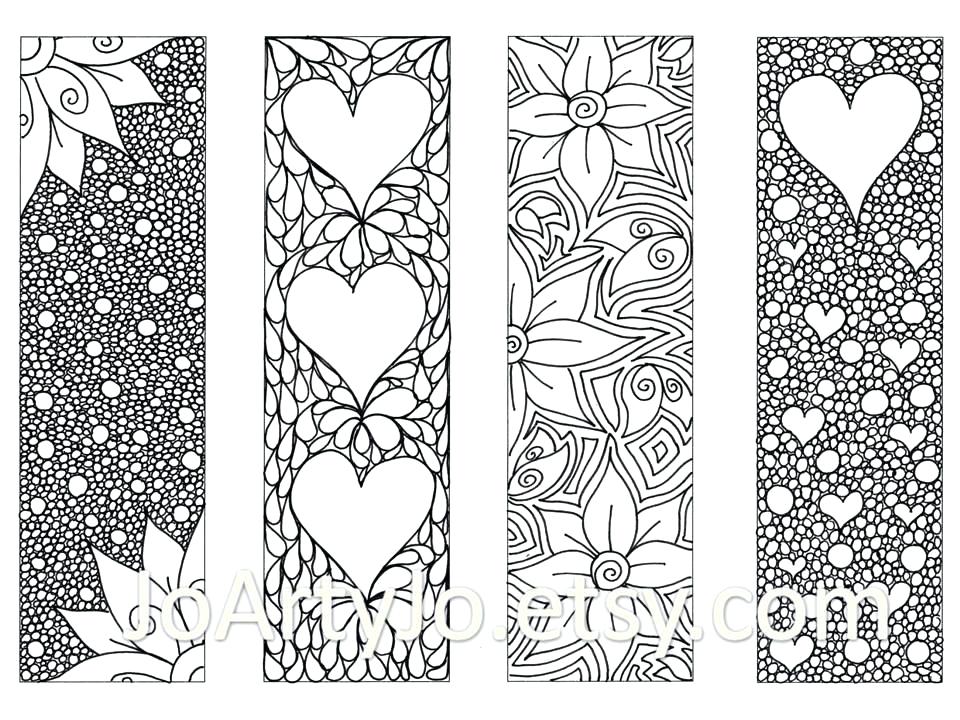 960x720 Printable Bookmarks Inspired Hearts And Free Bookmark Coloring