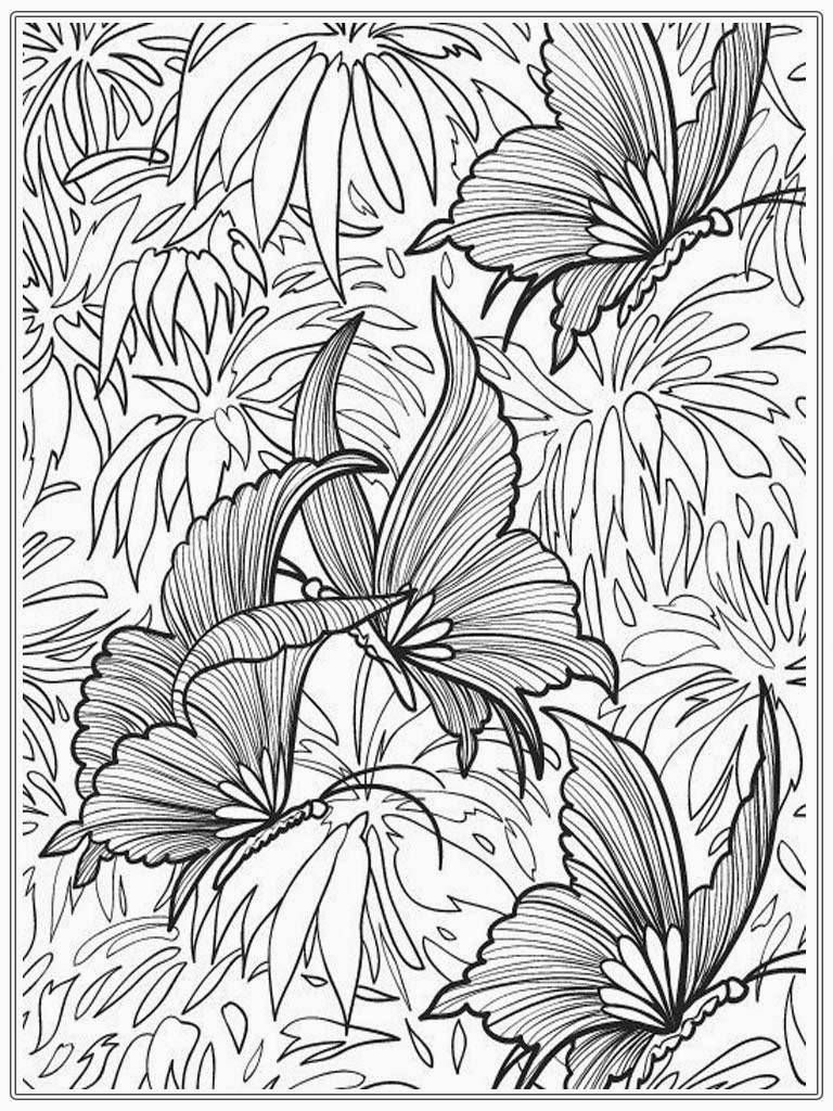 768x1024 In Free Printable Butterfly Coloring Pages For Adults Coloring