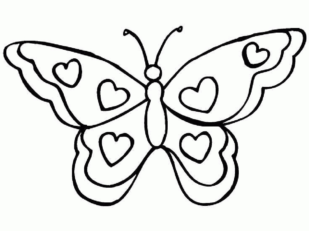 1069x800 Butterfly Coloring Pages For Girls Printable