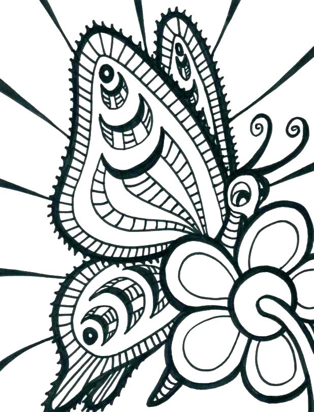 618x810 E Swallowtail Butterfly Coloring Page Free Butterfly Butterfly