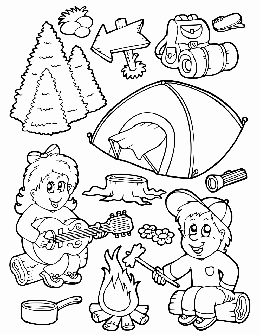 1000x1287 Printable Coloring Letters Lovely Camping Coloring Pages Free