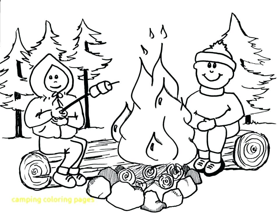 960x741 Camping Coloring Pages Camping Coloring Page B Coloring Pages