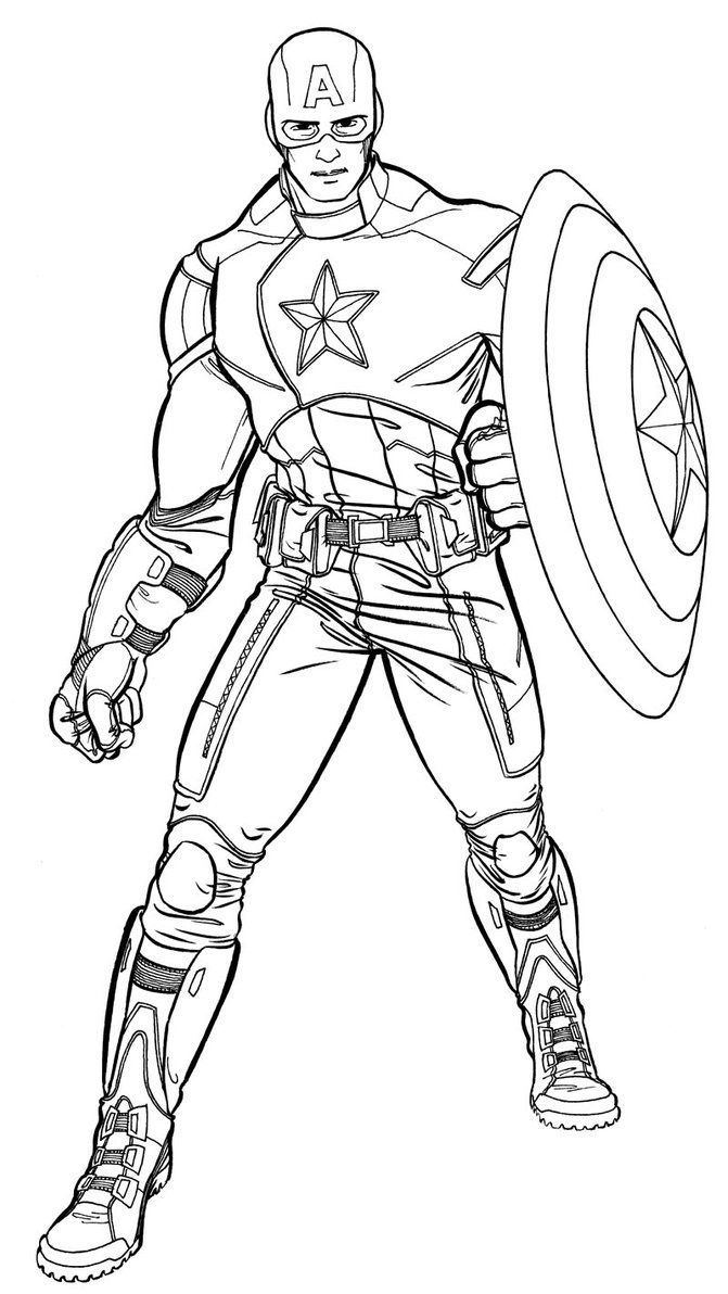 671x1192 Best Captain America Coloring Pages 83 With Additional Free