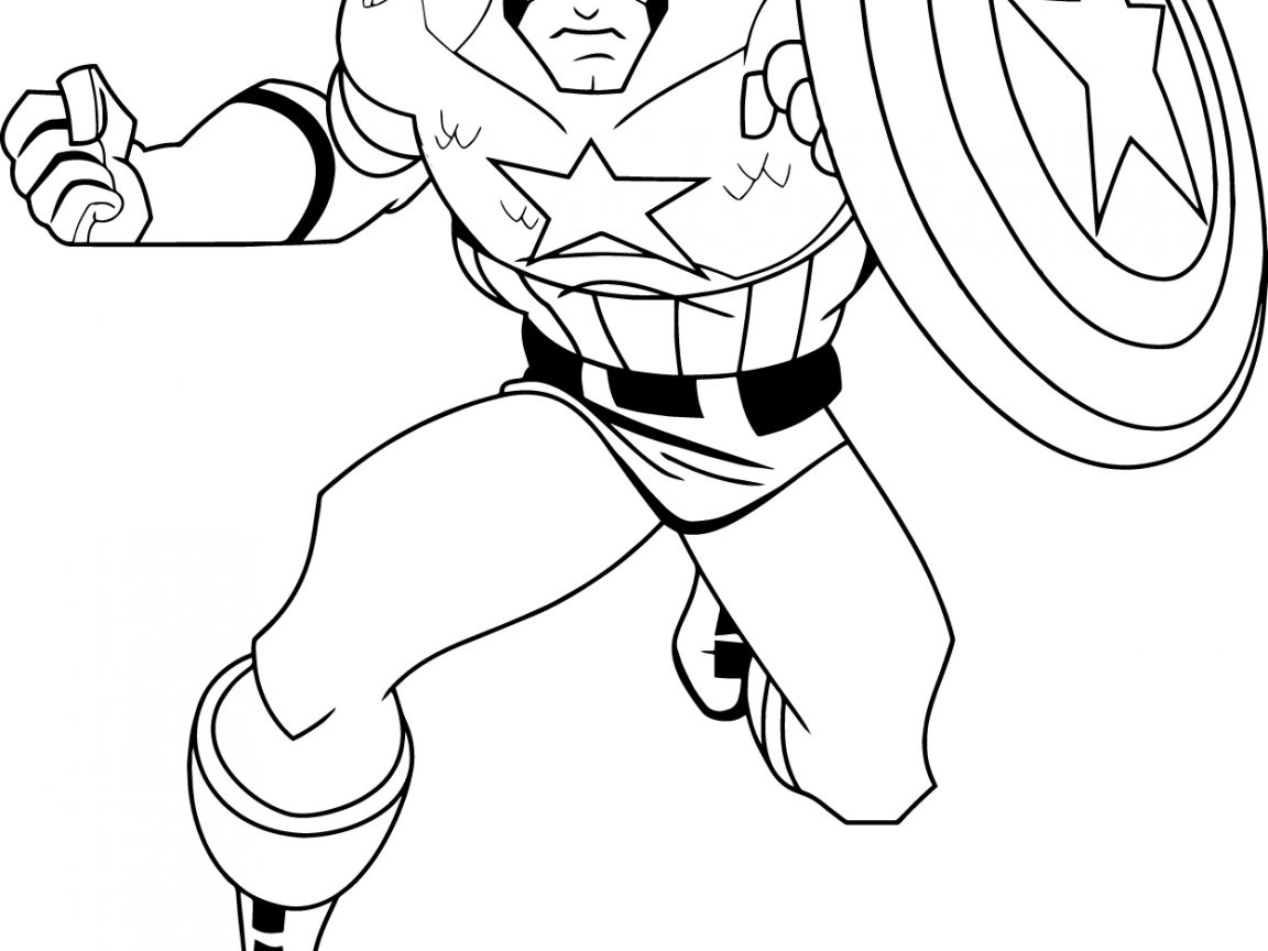 1152x864 Captain America Coloring Avenger Pages Print For Adults Free