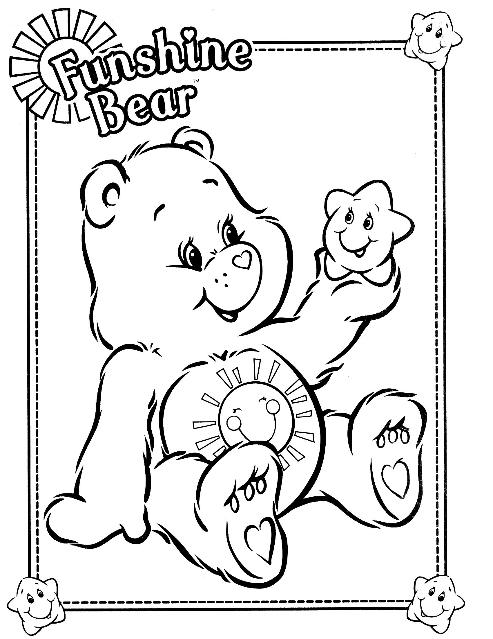 1700x2200 Care Bears Coloring Page Free