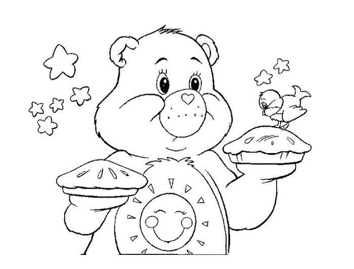 700x532 Free Happy Care Bear Coloring Pages