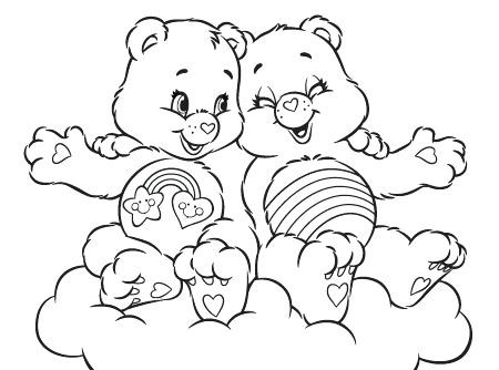 450x334 Care Bear Coloring Pages Bears Activity Cheer And Best Friend Free