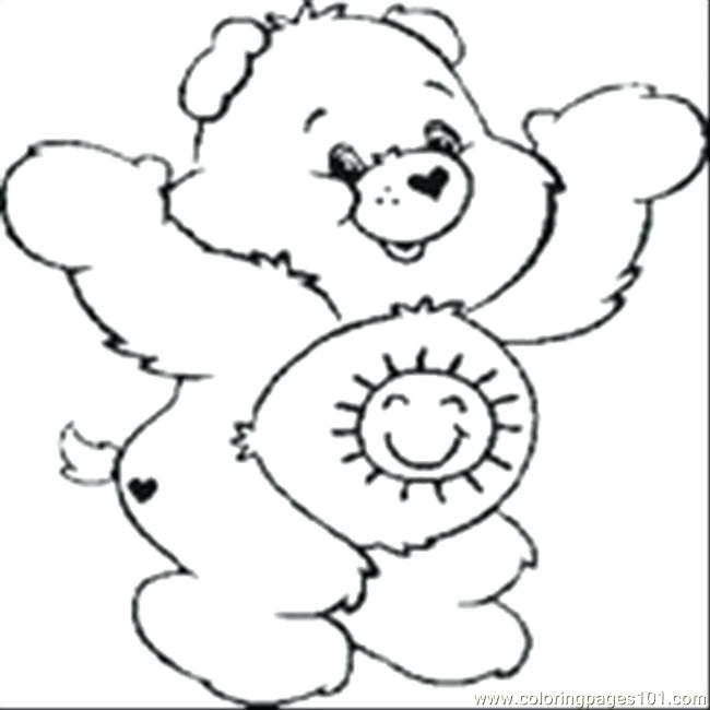 650x650 Care Bear Colouring Pages To Print Baby Care Bear Coloring Pages