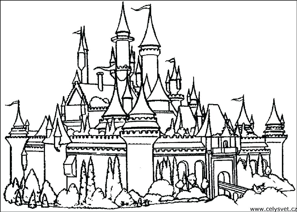 1024x731 Castle Coloring Sheet Princess Castle Coloring Page Castle